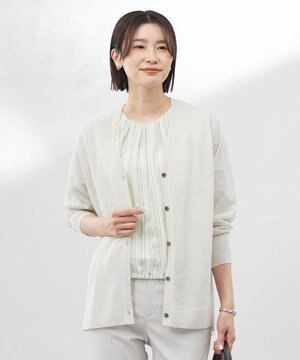  【WEB限定カラーあり・洗える】Vis/Peスパーク ニット カーディガン