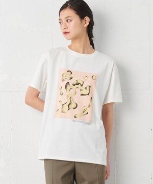 【洗える】キュビズムプリント　フロントプリントTシャツ