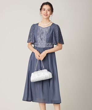  【Lily Calin】グレースフレアスリーブ ドレス