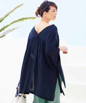 【一部店舗限定】LIBECO リボン ブラウス