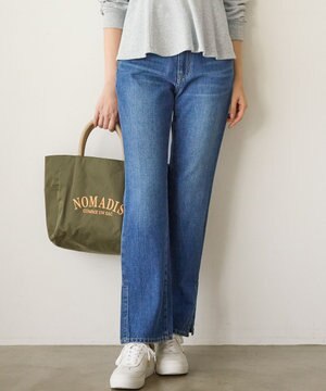  【SLOW/一部店舗限定】スリット ストレート デニム