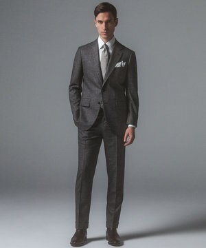  【CANONICO/カノニコ】 ヴィンテージ サキソニー3ピーススーツ （ブラウンミックス）