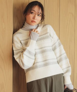 パターンボーダーニット