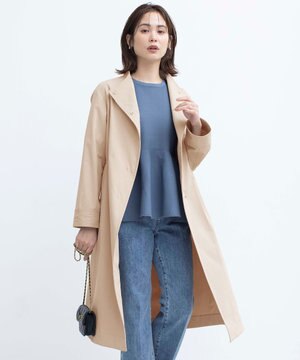  【WEB限定】コットンライクツイル スタンドネックコート