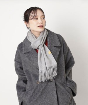  WEB限定【洗える】ミエル (miel) カシミヤ100％ プレーンマフラー