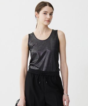  【洗える】シャイニータンクトップ カットソー