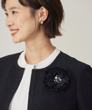 ツイード コサージュ