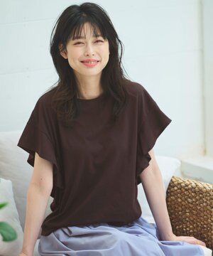  【接触冷感/UVケア/シワになりにくい】フレアスリーブ TブラウスⅡ