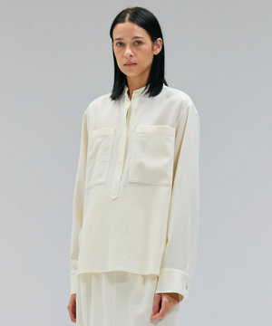  【VERY NaVY12月号掲載】TERNES / ビックポケットプルオーバーウールブラウス