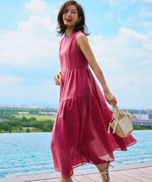  【一部店舗限定/接触冷感/洗える】ラミータンブラー ノースリーブ ワンピース