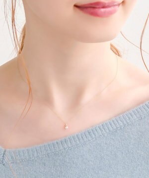  【K10】ジュエルラックネックレス　パール/6月誕生石/天然石/全長:40cm/BOX＆ショッパーつき