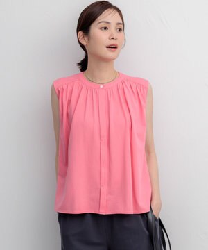  【WEB限定】トリコットジャージー ギャザー カットソー