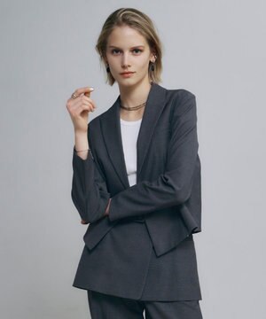  【接触冷感・UVケア・撥水・洗える】LooseWeave クロップドジャケット