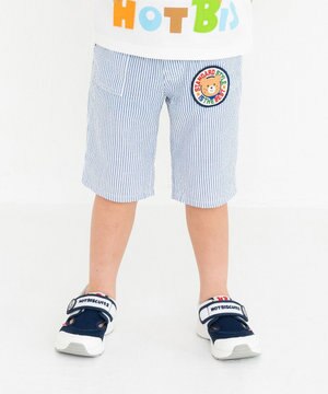 【80-120cm】 ワッペン 6分丈 ハーフパンツ