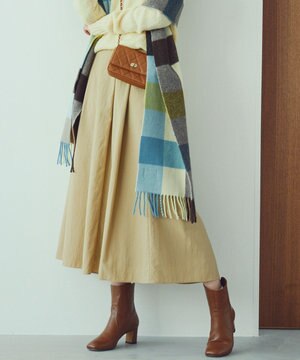 【WEB限定】マットナイロンタフタ フレアスカート