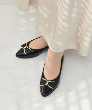  【Bridget Birkin walk】リボンモチーフウォーキングパンプス