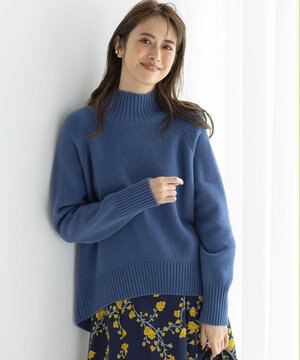 【マガジン掲載】ウールカシミヤブレンドバルキー ハイネック ニット（KL26）