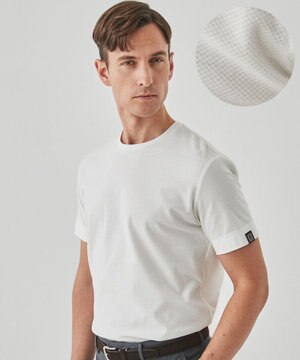  仕事で着られるTシャツ【サラサラ/よれにくい/透けにくい】キレイめ 鹿の子 ビズTシャツ