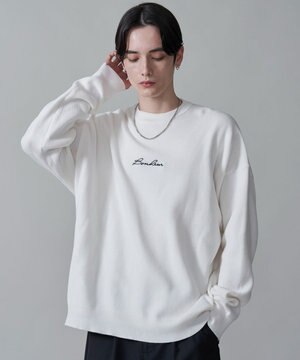  【2点SET】アクセ付きワンポイントニットプルオーバー