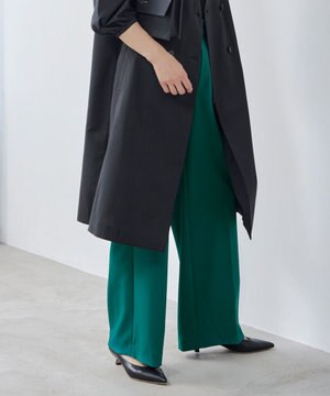  【洗える】コットンダブルクロスストレート パンツ