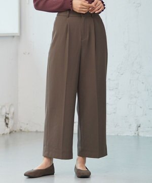 【裏起毛・洗える】シークレットウォーム ワイドパンツ