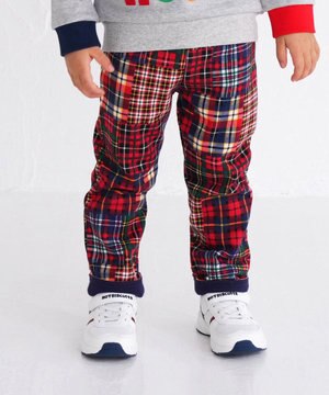  【80-120cm】 チェック柄パンツ