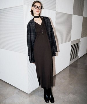 ヴィンテージリブ 2WAYロングワンピース