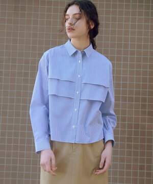 【WEB限定カラーあり・一枚で着映え】COTTON TEX シャツ ブラウス