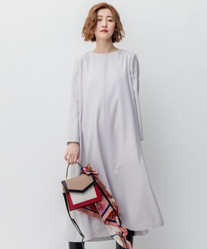  ウールジョーゼット Aライン ワンピース