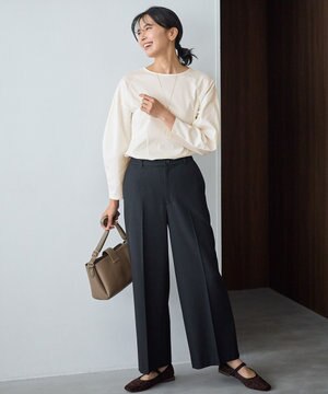  【ストレッチ/ウエストゴム/裏起毛】マルチファンクションストレッチワイドパンツ