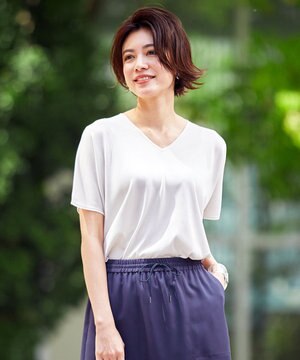 【WEB限定カラーあり】Synthetic Yarn 半袖 ニット