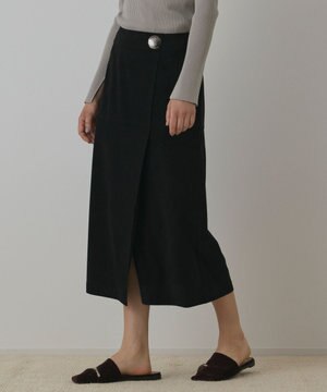  フェイクスウェードフレアスカート