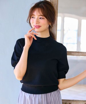  シャイニーハーフスリーブ ニット