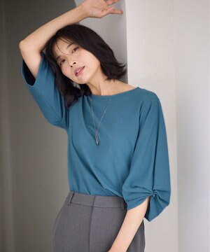  シルケットスムースタックスリーブプルオーバー