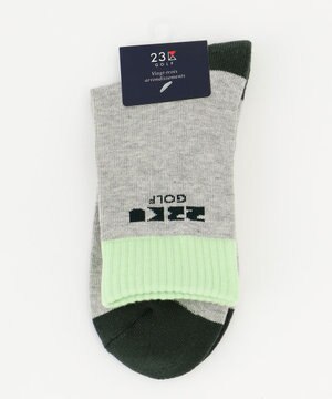  【MEN】カラーブロック ハーフソックス