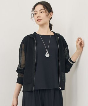  【SHIHOさん着用】ライトメッシュジップ パーカー