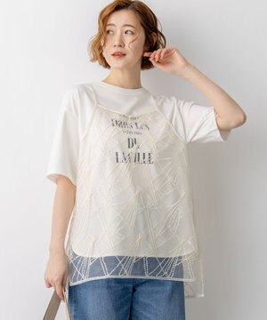  【先行予約】刺繍レース キャミソール