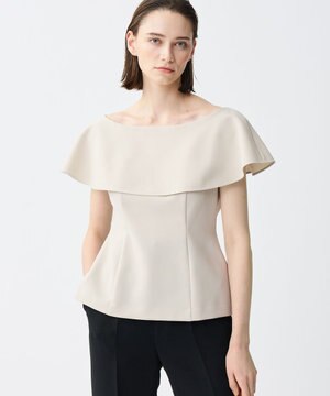  プルーフダブルクロス ラッフルブラウス