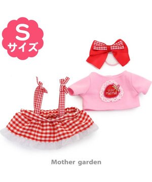  マザーガーデン うさももドール用着せ替え服 Sサイズ《ギンガムベリー》