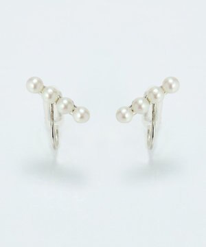  【痛くないシリーズ/金属アレルギー対応】バランスパールライトフィットイヤリング　シルバー