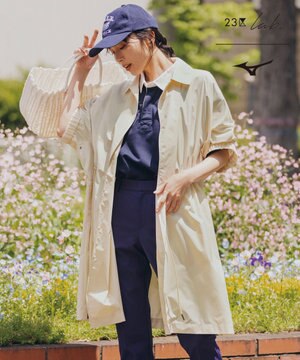 【23区 lab./MIZUNOコラボ】撥水防風 コンパクト ステンカラー コート