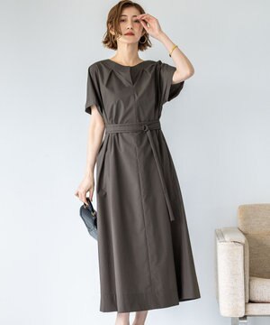  【一部店舗限定/UVカット/洗える】タイプライター サック風 ワンピース