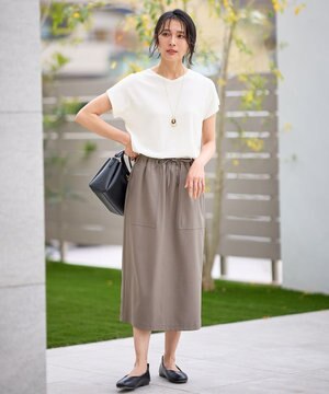  【セットアップ可能/UVケア/接触冷感/ストレッチ】イージーケアタイトスカート