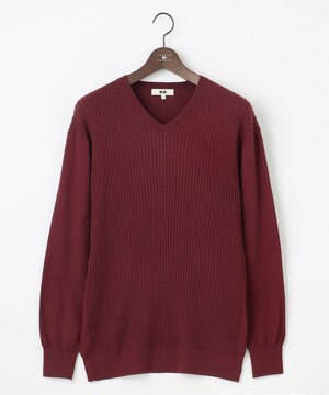  【キングサイズ・チクチクしない/イージーケア/3シーズン対応】 コンフォート Ｖネック セーター