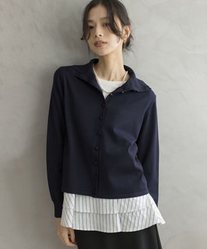  【前後着用可 / 加藤ローサさん着用】スムースストレッチタートル ニット