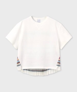  プリーツ コンビネーション カットソー