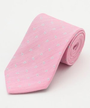  【SILK LINEN COLLECTION】ペイズリー柄 ネクタイ