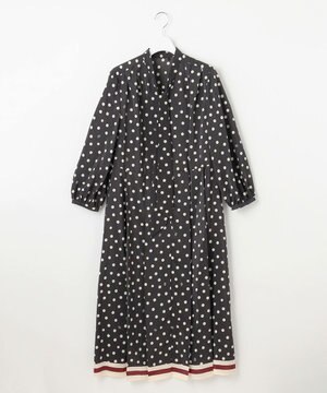 【洗える】ポルカドットプリント ワンピース