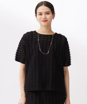 【セットアップ対応】シアーカットジャカード ニット