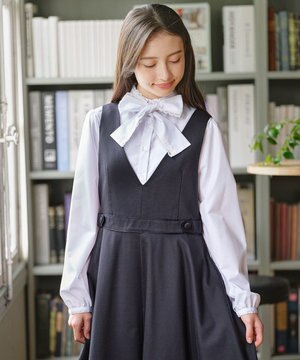 【150-170㎝】 レースリボンタイブラウス